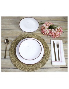 Plato llano blanco 27cm Burak