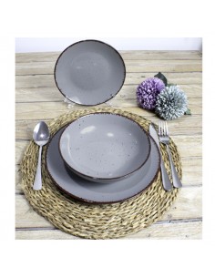 Plato llano gris 27cm Burak