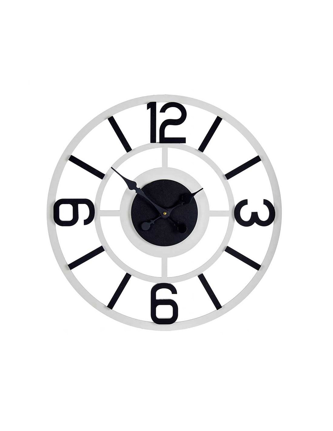 Reloj de pared blanco y negro deals