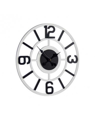 Reloj pared blanco y negro 60cm Vinz Reloj pared blanco y negro 60cm Vinz