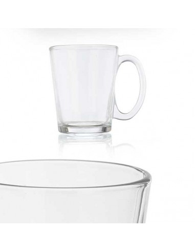 Taza cristal con asa cónica 250ml