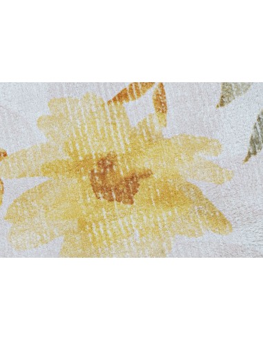 Alfombra floral amarilla 120x180cm Maia
