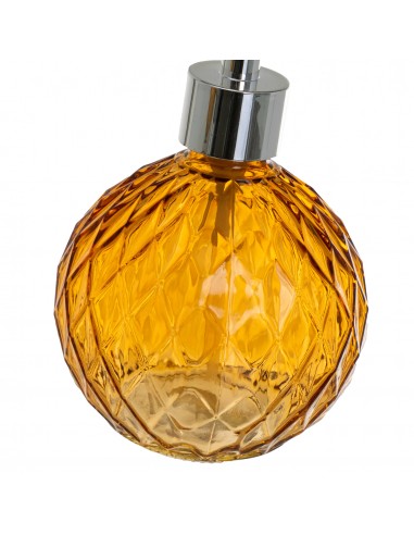 Dispensador jabón redondo cristal ámbar