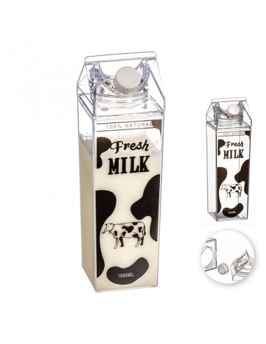 Botella tetrabrik leche transparente 1L
