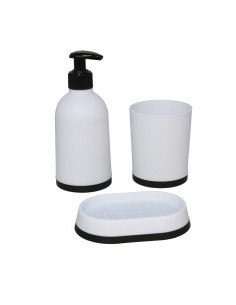Set 3 accesorios baño PVC...