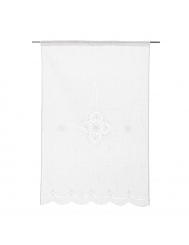 Cortina visillo cocina blanca...