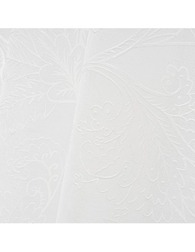 Cortina visillo diseño floral blanco...