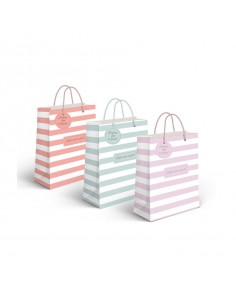 Bolsa de papel rayas 23cm...