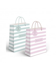 Bolsa de papel rayas 45cm...