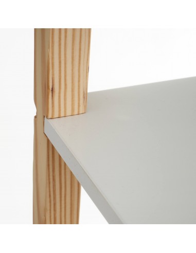 Estantería nórdica blanco y natural 4...