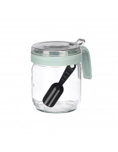 Bote cristal tapa verde con...