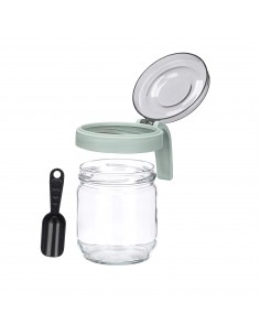 Bote cristal tapa verde con... 2
