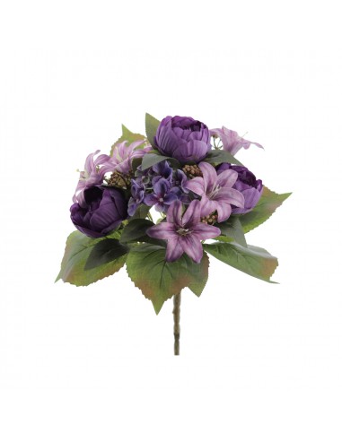 Ramo artificial lilium y peonías 35cm