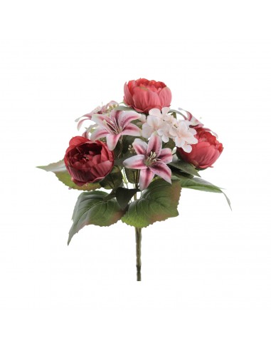 Ramo artificial lilium y peonías 35cm