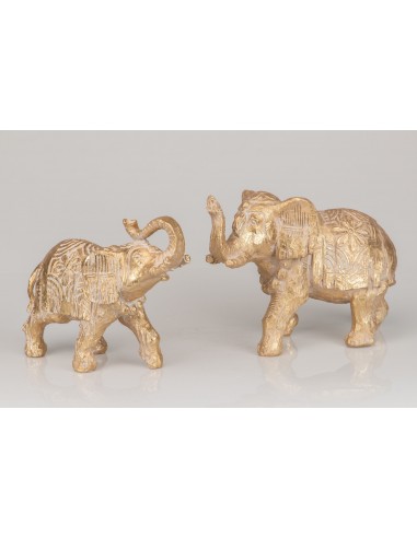 Figura elefante dorado 25cm Maduk