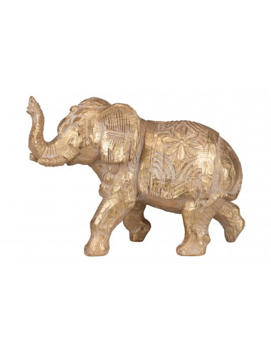 Figura elefante dorado 25cm Maduk