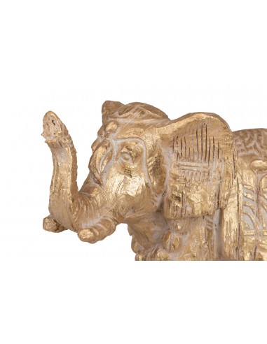 Figura elefante dorado 25cm Maduk