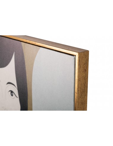 Cuadro lienzo enmarcado señora...