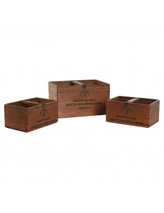Caja madera oscura café Brasil