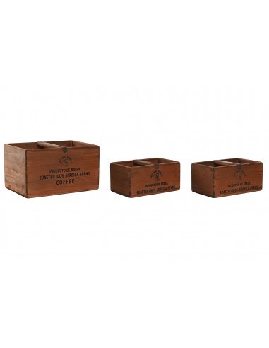 Caja madera oscura café Brasil