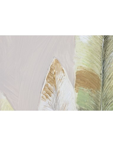 Cuadro lienzo palmeras verde y dorado...
