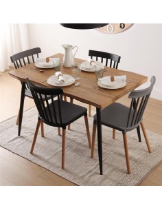 Mesa comedor madera y metal... 2