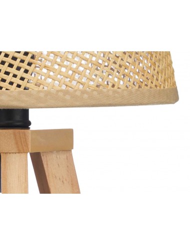 Lámpara sobremesa madera y fibra Rayco Lámpara sobremesa madera y fibra Rayco