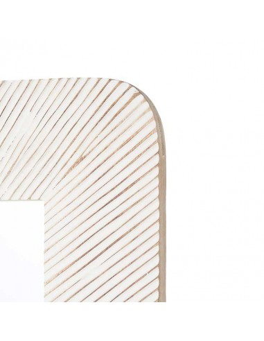 Espejo madera tallado blanco 60x90cm