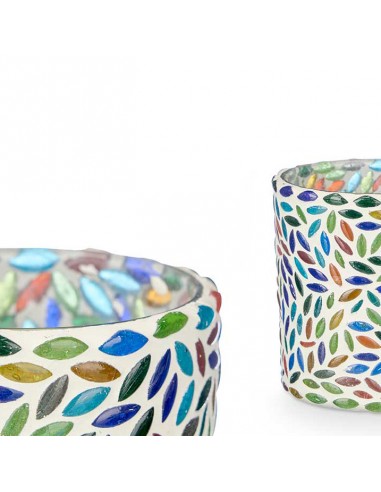 Portavela vaso cristal multicolor Portavela vaso cristal multicolor