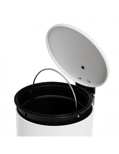Papelera metal blanco baño 3L