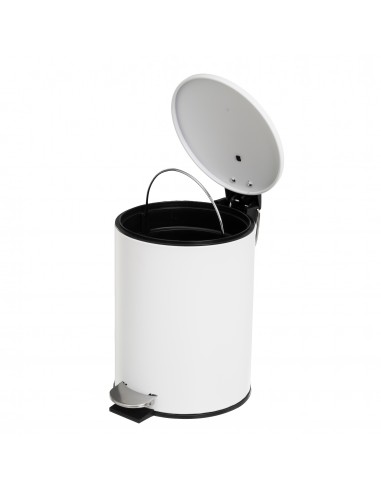 Papelera metal blanco baño 3L Papelera metal blanco baño 3L