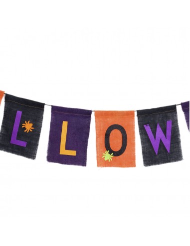 Guirnalda Halloween naranja y negra...