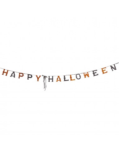 Guirnalda Halloween naranja y negra...