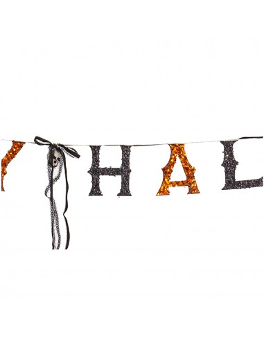 Guirnalda Halloween naranja y negra...