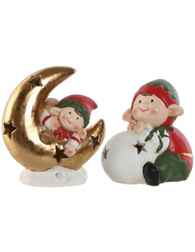 Figura cerámica Navidad elfo con luz