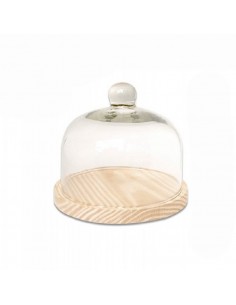 Quesera madera natural 15cm