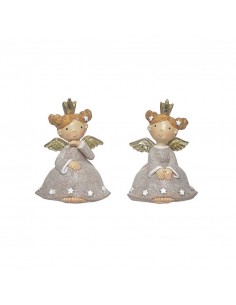 Figura niña ángel gris y... 2