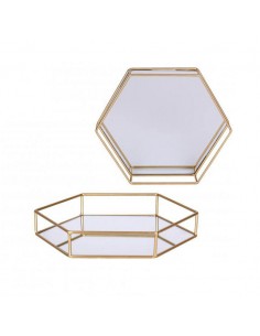 Centro de mesa metal dorado... 2