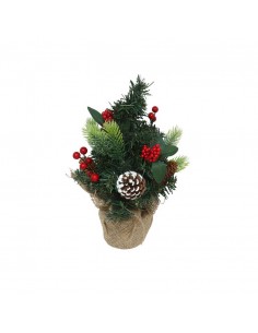 Árbol navidad con piñas y...
