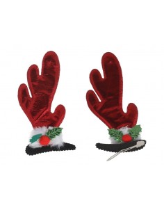 Pinzas de pelo reno Navidad