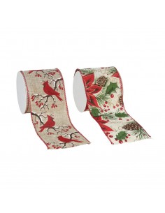 Cinta de Navidad beige y... 2