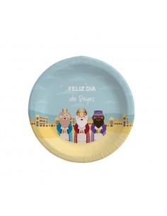 Set 8 platos cartón Reyes...