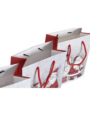 Bolsa regalo Papá Noel blanco y negro...