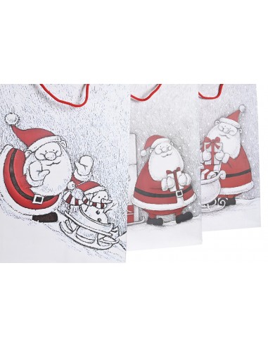 Bolsa regalo Papá Noel blanco y negro... Bolsa regalo Papá Noel blanco y negro...