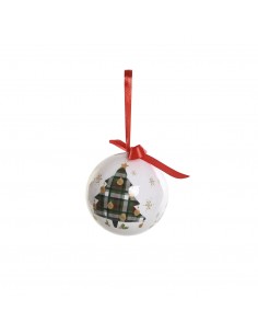 Bola árbol Navidad blanca y...