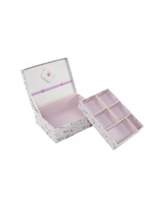 Caja costurero cartón floral