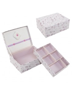 Caja costurero cartón floral 2