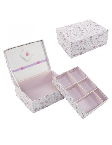 Caja costurero cartón floral