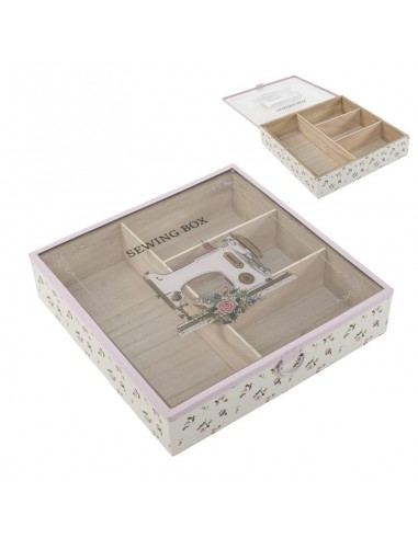 Caja costurero 4 departamentos Rivor