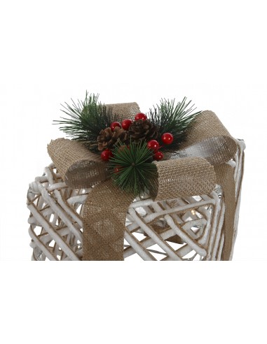 Caja regalo Navidad fibra y blanca...